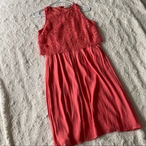 LOFT Elegant Coral Summer Dress